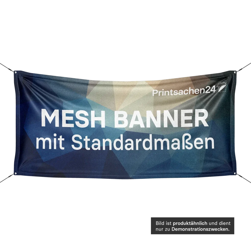 Mesh Banner mit Standardmaßen