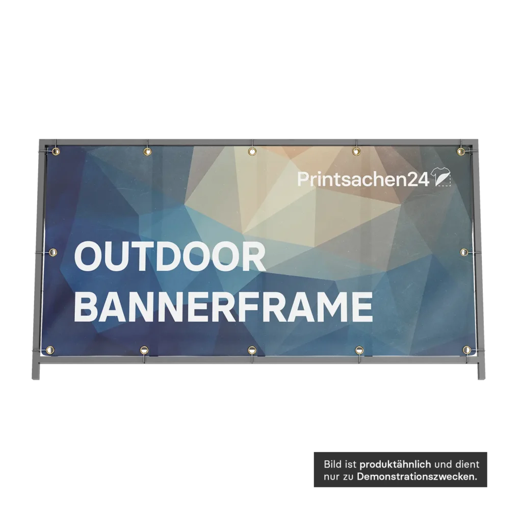 Outdoor Bannerframe Frontansicht